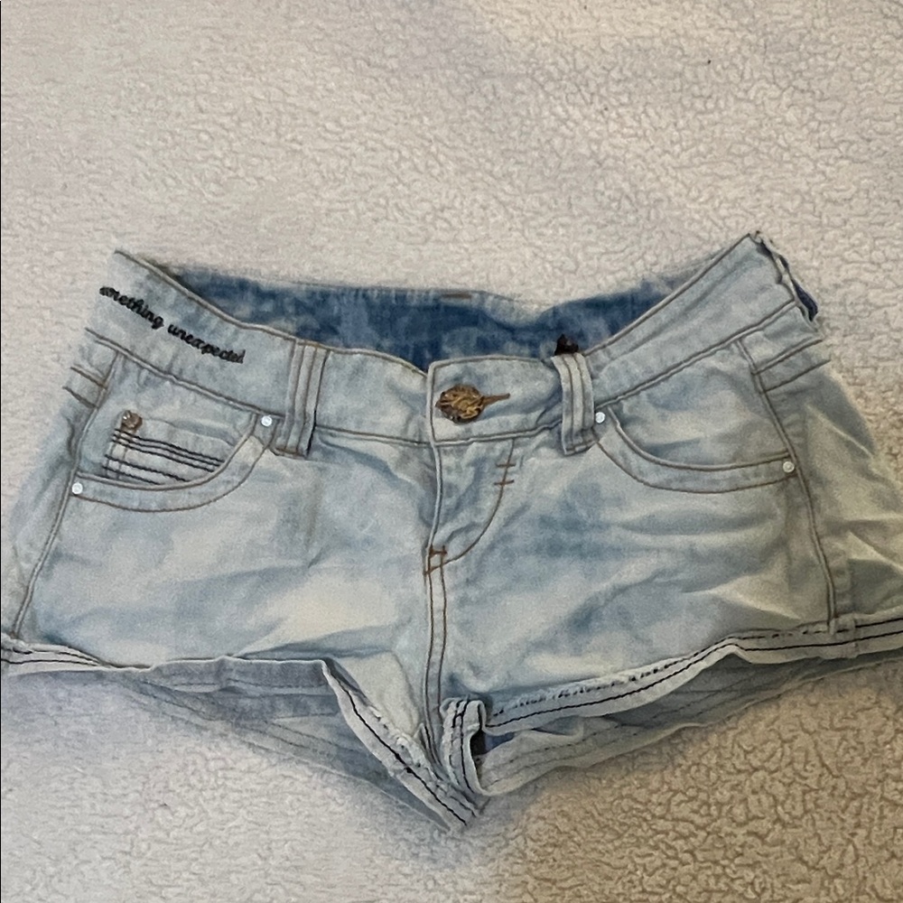 Evening Unwind Light Blue Denim Shorts